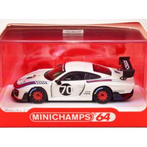 2018 Porsche 935/19 #70 “Martini Racing” White with Graphics 1/64 Diecast Model Car by Minichamps