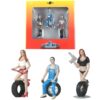 Andie, Derek and Michele Tire Brigade 3 piece Figurine Set 1/24 by Motorhead Miniatures