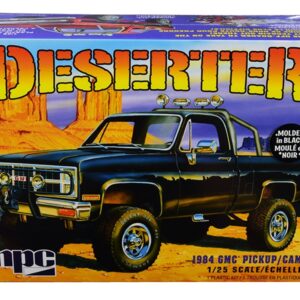 Skill 2 Model Kit 1984 GMC Pickup Truck (Molded in Black) “Deserter” 1/25 Scale Model by MPC