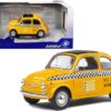 1965 Fiat 500 L “NYC Taxi” New York City Yellow 1/18 Diecast Model Car by Solido