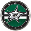 Dallas Stars Round Chrome Wall Clock