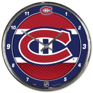 Montreal Canadiens Round Chrome Wall Clock