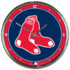 Boston Red Sox Round Chrome Wall Clock