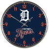 Detroit Tigers Round Chrome Wall Clock