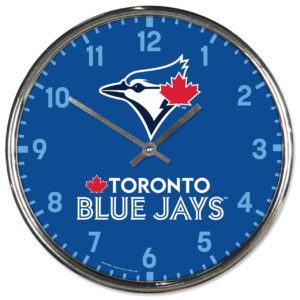 Toronto Blue Jays Round Chrome Wall Clock