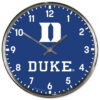 Duke Blue Devils Clock Round Wall Style Chrome