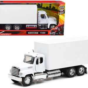 Freightliner 114SD Box Truck White “Long Haul Trucker” Series 1/32 Diecast Model by New Ray