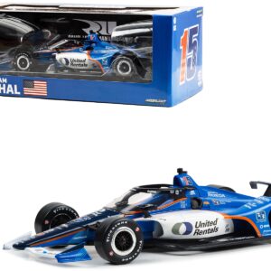 Dallara IndyCar #15 Graham Rahal “United Rentals” Rahal Letterman Lanigan Racing “NTT IndyCar Series” (2023) 1/18 Diecast Model Car by Greenlight