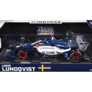 Dallara IndyCar #8 Linus Lundqvist “The American Legion” Chip Ganassi Racing (Road Course Configuration) “NTT IndyCar Series” (2024) 1/18 Diecast Model Car by Greenlight