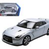 2009 Nissan GT-R R35 Silver 1/18 Diecast Model Car by Bburago