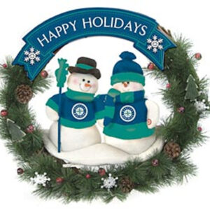 Seattle Mariners Wreath 20 Inch Snowman  CO