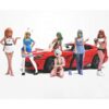 “Cosplay Girls” 6 piece Figure Set for 1/24 Scale Models by American Diorama