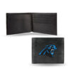 Carolina Panthers Wallet Billfold Leather Embroidered Black