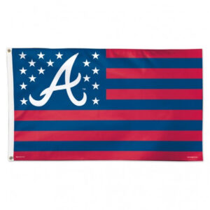 Atlanta Braves Flag 3×5 Deluxe Style Stars and Stripes Design