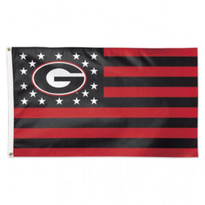 Georgia Bulldogs Flag 3×5 Deluxe Style Stars and Stripes Design