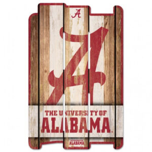 Alabama Crimson Tide Sign 11×17 Wood Fence Style