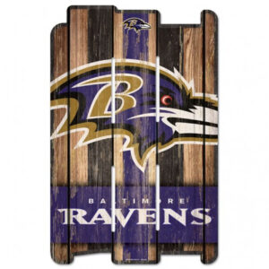 Baltimore Ravens Sign 11×17 Wood Fence Style