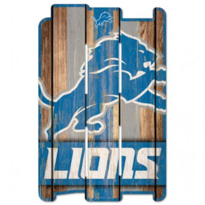 Detroit Lions Sign 11×17 Wood Fence Style