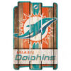 Miami Dolphins Sign 11×17 Wood Fence Style