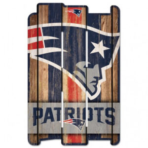 New England Patriots Sign 11×17 Wood Fence Style