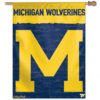 Michigan Wolverines Banner 27×37 Vertical College Vault Design