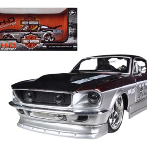 1967 Ford Mustang GT Red and Silver “Harley Davidson” 1/24 Diecast Model Car by Maisto