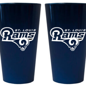 St. Louis Rams Glass Pint Lusterware Style Set of 2