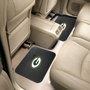 Green Bay Packers Car Mat Heavy Duty Vinyl Rear Seat 2 Pack