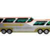 Sultana TM 44-18 SP Panoramico Coach Bus “Flecha Amarilla” White and Orange with Silver Sides “The Bus & Motorcoach Collection” 1/43 Diecast Model by Iconic Replicas