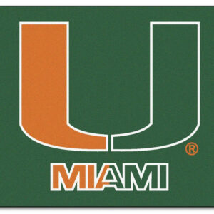 Miami Hurricanes Area Rug – Tailgater, ‘U’ Design – Special Order