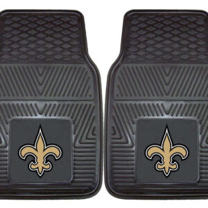 New Orleans Saints Car Mats Heavy Duty 2 Piece Vinyl