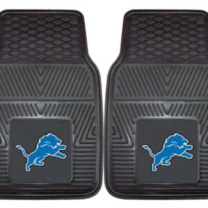 Detroit Lions Car Mats Heavy Duty 2 Piece Vinyl