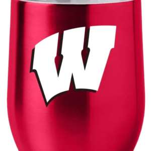 Wisconsin Badgers Travel Tumbler 16oz Stainless Steel Curved