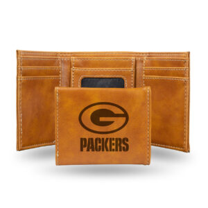 Green Bay Packers Wallet Trifold Laser Engraved