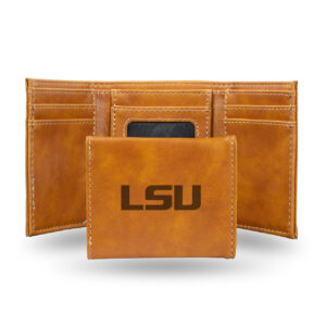 LSU Tigers Wallet Trifold Laser Engraved