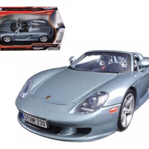 Porsche Carrera GT Silver with Black Interior 1/18 Diecast Model Car by Motormax