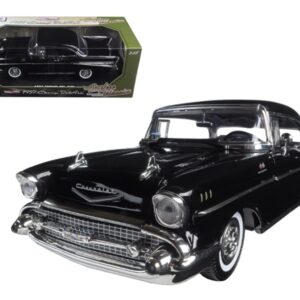 1957 Chevrolet Bel Air Hardtop Black “Timeless Classics” 1/18 Diecast Model Car by Motormax