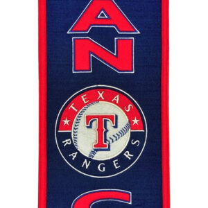 Texas Rangers Banner 8×32 Wool Man Cave