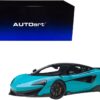 Mclaren 600LT Fistral Blue and Carbon 1/18 Model Car by Autoart