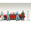 Hazmat Crew 6 piece Figurine Set for 1/18 Scale Models by American Diorama