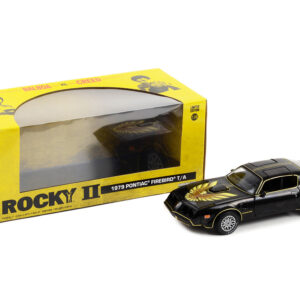 1979 Pontiac Firebird T/A Trans Am Black with Hood Phoenix “Rocky II” (1979) Movie 1/24 Diecast Model Car by Greenlight