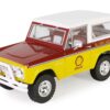 1977 Ford Bronco “Shell Oil” Red and Yellow with White Top “Running on Empty” Series 7 1/24 Diecast Model Car by Greenlight