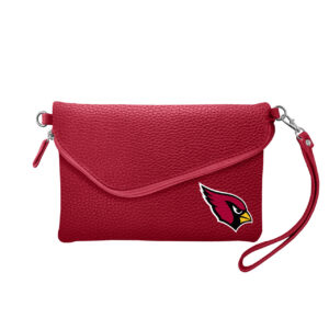 Arizona Cardinals Purse Pebble Fold Over Crossbody Dark Red – Special Order