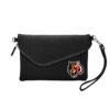 Cincinnati Bengals Purse Pebble Fold Over Crossbody Black – Special Order