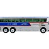 1969 Eagle Model 05 Coach Bus “Golden Eagle – KG Lines/Greyhound” White and Blue with Red Stripes Limited Edition to 504 pieces Worldwide 1/87 (HO) Diecast Model by Iconic Replicas