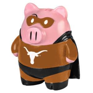 Texas Longhorns Piggy Bank – Large Stand Up Superhero CO