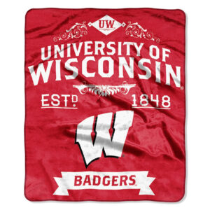 Wisconsin Badgers Blanket 50×60 Raschel Label Design