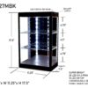 Showcase 3 Tier Display Case with Mirror Back Panel and LED Lights for 1/64-1/18  Scale Models