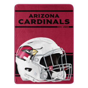 Arizona Cardinals Blanket 46×60 Micro Raschel Run Design Rolled