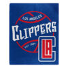 Los Angeles Clippers Blanket 50×60 Raschel Blacktop Design – Special Order